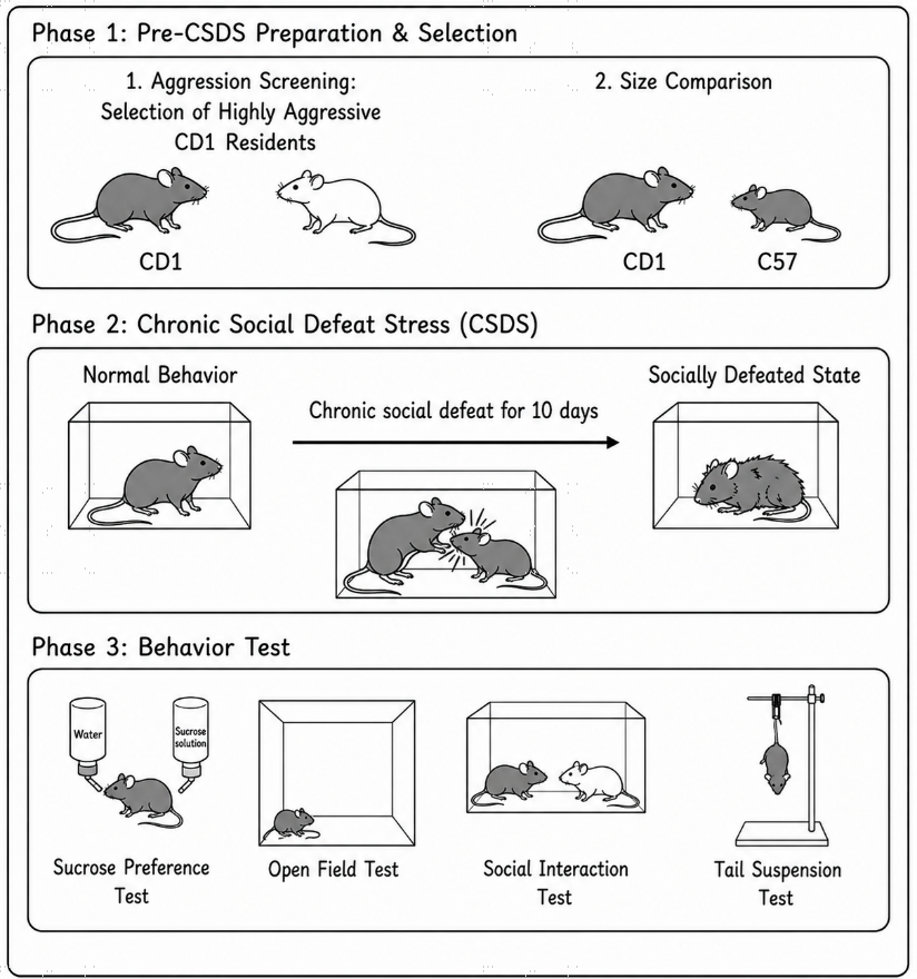 Experimental flow design of CSDS depression model